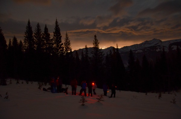 Moonlit Snowshoeing in Kananaskis