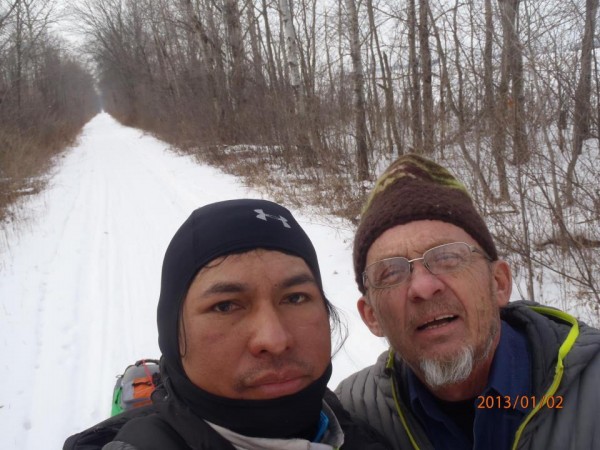 Tony Oveson with Marron on Tuscobia Trail during portion of the second 150.