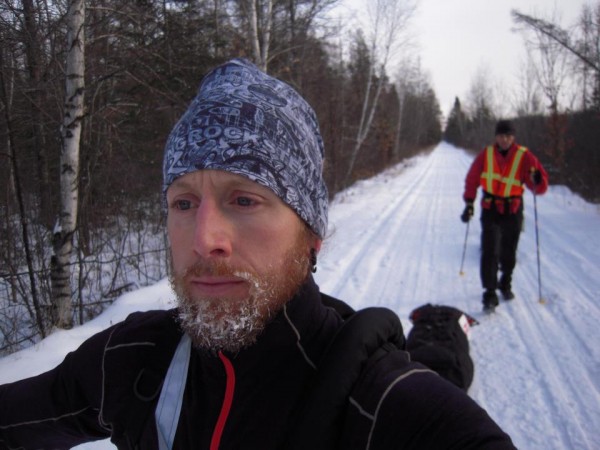 John Storkamp's self portrait in his 150 mile 2012 Tuscobia win.