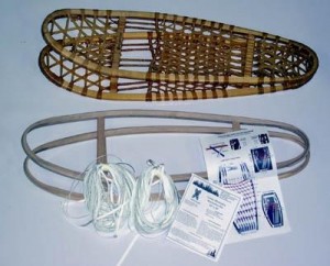snowshoe kit - wooden frame laces, directions
