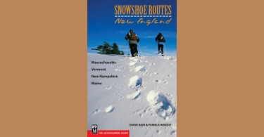 book photo snowshoe routes new england on brown background