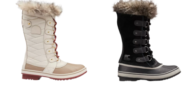 product photos side by side: L: Sorel Tofino II R: Sorel Joan of Arctic