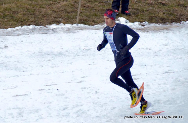 The look of a World Snowshoe Federation champion: Stéphane Ricard of France 