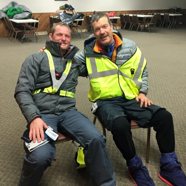 Tuscobia races ended when these two [John Taylor (r) and Thomas Keene] crossed the finish in the race's final hour