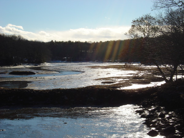 Laudholm Farm, Wells, snowshoeing coastal Maine