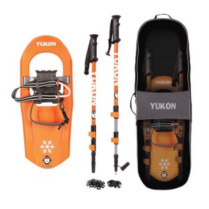 product photo: Yukon Charlie's penguin snowshoes,, poles, travel bag