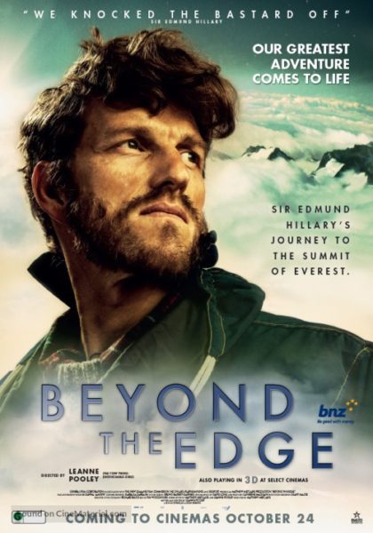Movie poster announcing the opening of Beyond the Edge