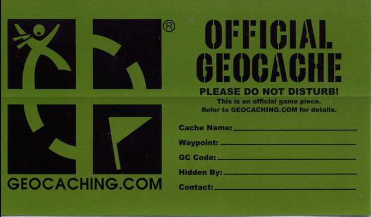 green geocaching card via geocaching.com