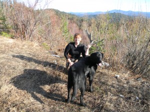 Hiking with Dad. Looking for  moose antlers.