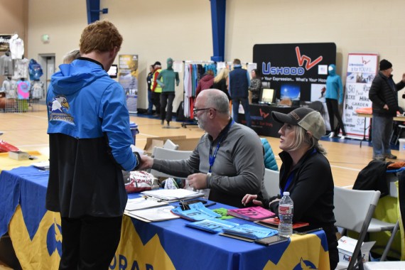 Heil family helping at United States Snowshoe Association Nationals