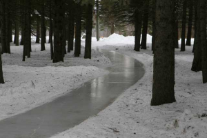 frozen stream Manitoba