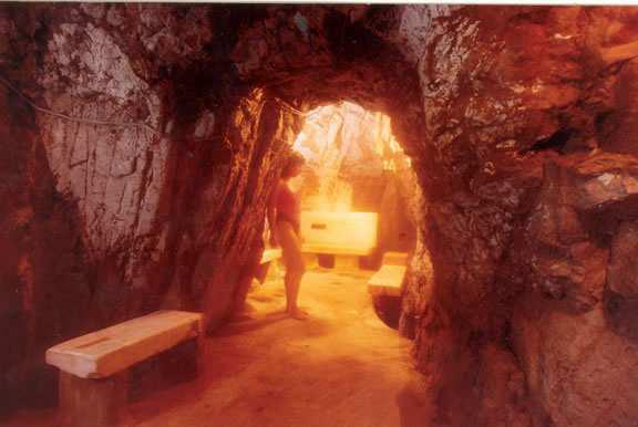 woman standing in the vapor caves near Glenwood
