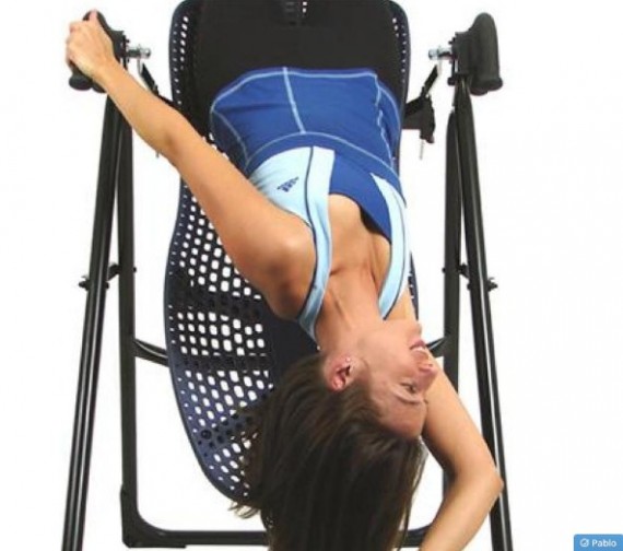 woman inverted