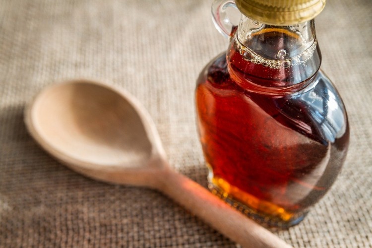 maple syrup and spoon