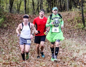 David Treichel (#110) questioning what superpower the guy with the green tutu (aka Derek Frank) is hiding