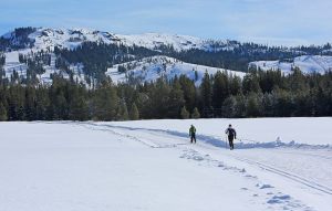 A sunny day of snowshoeing at Royal Gorge Resort. 