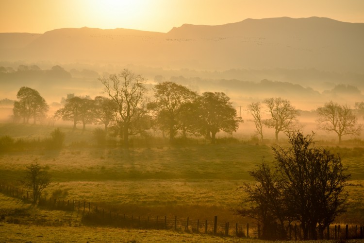 sunrise over Campsie Fells, Scotland