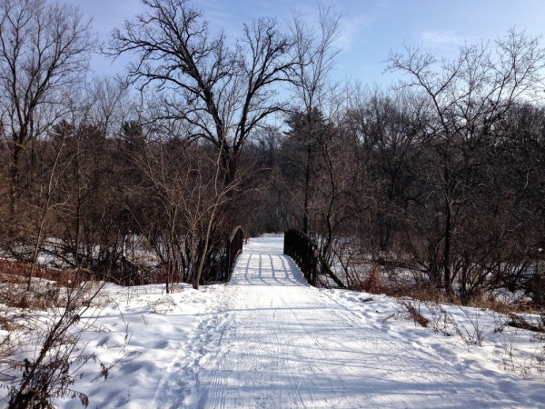 snowshoe 2015 eau claire course and small bridge