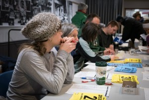 CORBA volunteers handling registration for Juniors and Senior racers