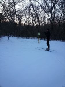 One of the rare wide spots on these single-track trails.