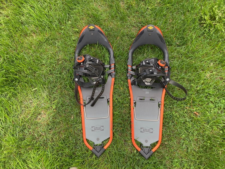 snowshoes in grass