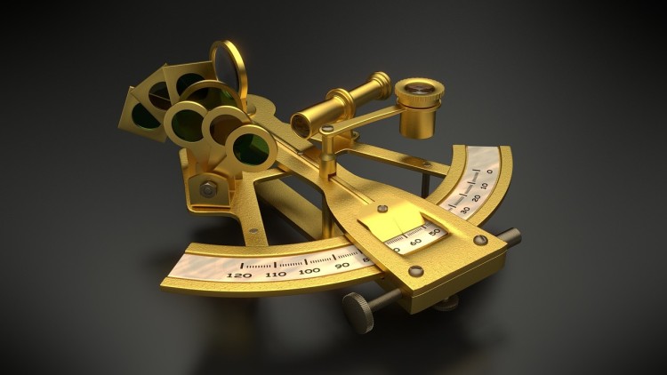 instrument for star navigation: sextant
