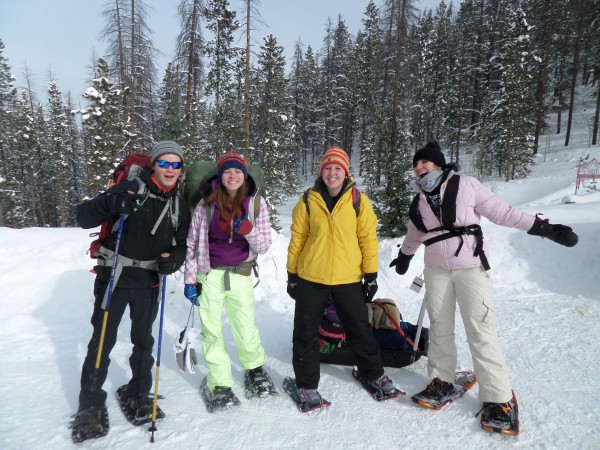 Will, Megan, Kelton and Delaney at the trailhead.