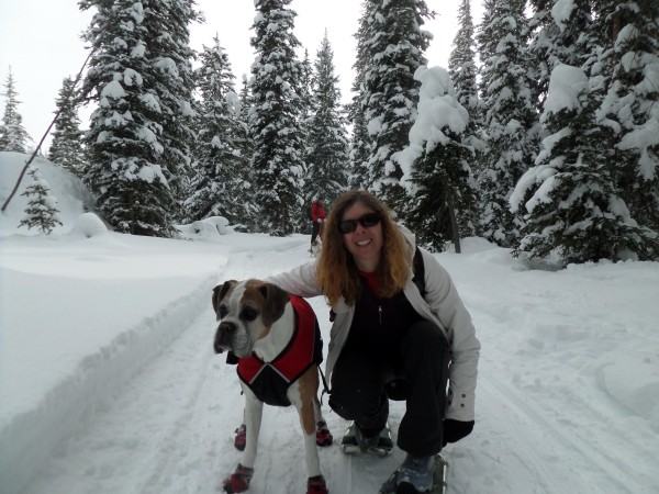 Kathy tries to convince Holly to drag the sled, but to no avail.