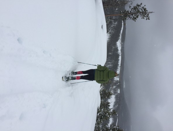 Snowshoeing with the Helios Hooded Jacket