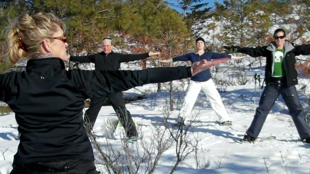 Snowga Combines Yoga and Snowshoeing Benefits Body and Soul